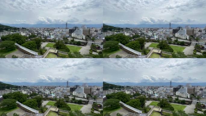 日本山梨县的神府市:神府市的市景。