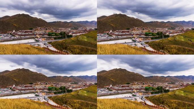 8k甘南藏传佛教拉卜楞寺延时摄影