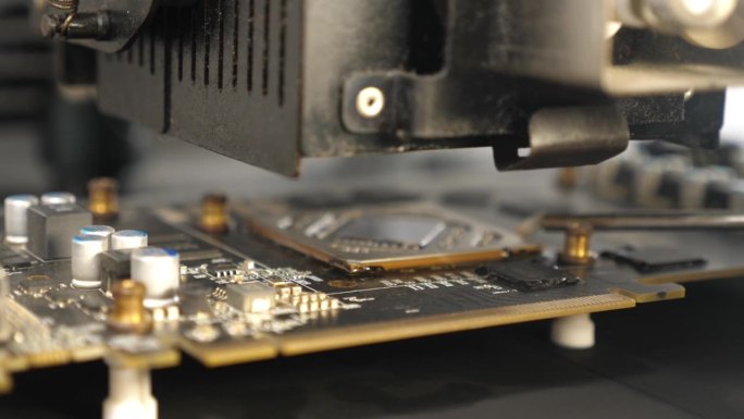 红外焊锡台设置及GPU芯片拆焊工艺。计算机设备的维护和维修。