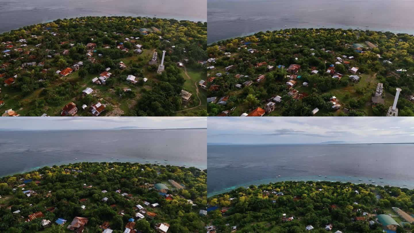 菲律宾薄荷岛巴厘岛鸟瞰图。