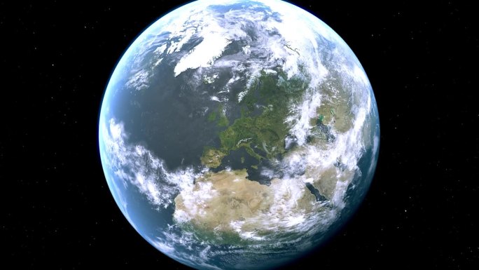 纽斯城地图从太空缩放到地球，德国
