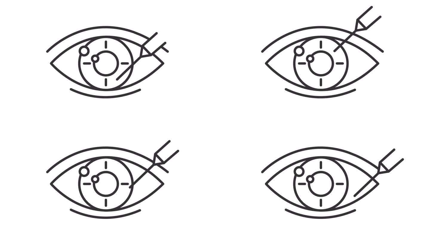 视力矫正图标动画抽象