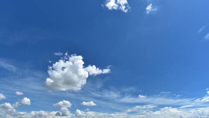 天空中移动的云，时间流逝