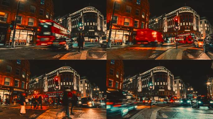 伦敦市的光速霓虹世界