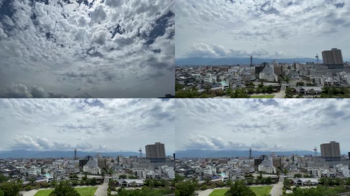 日本山梨县的神府市:神府市的市景。