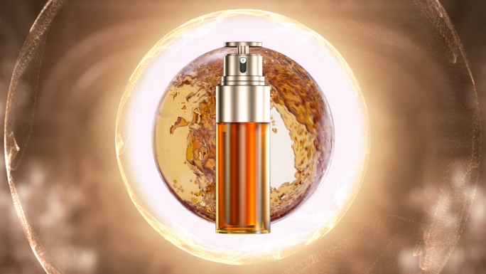 化妆品分子结构精华球AE模板