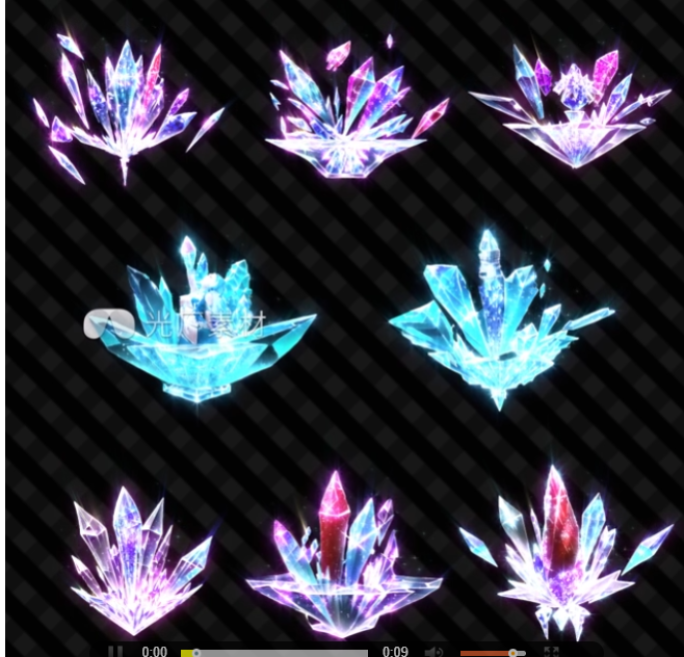 8组冰晶6-带AE工程文件-带透明通道