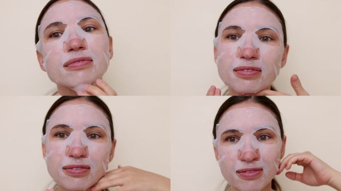 千禧一代的女性做面部手术，敷眼罩