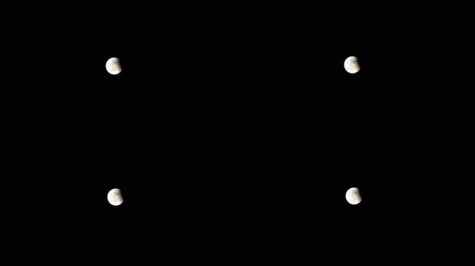 日本福冈:与天王星掩星同时发生的月全食。