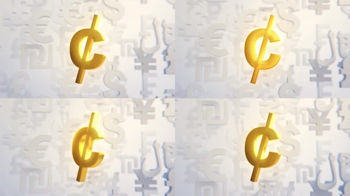 3D动画中的美分货币循环