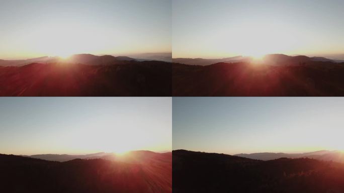 危地马拉库丘马塔内斯山脉的日出