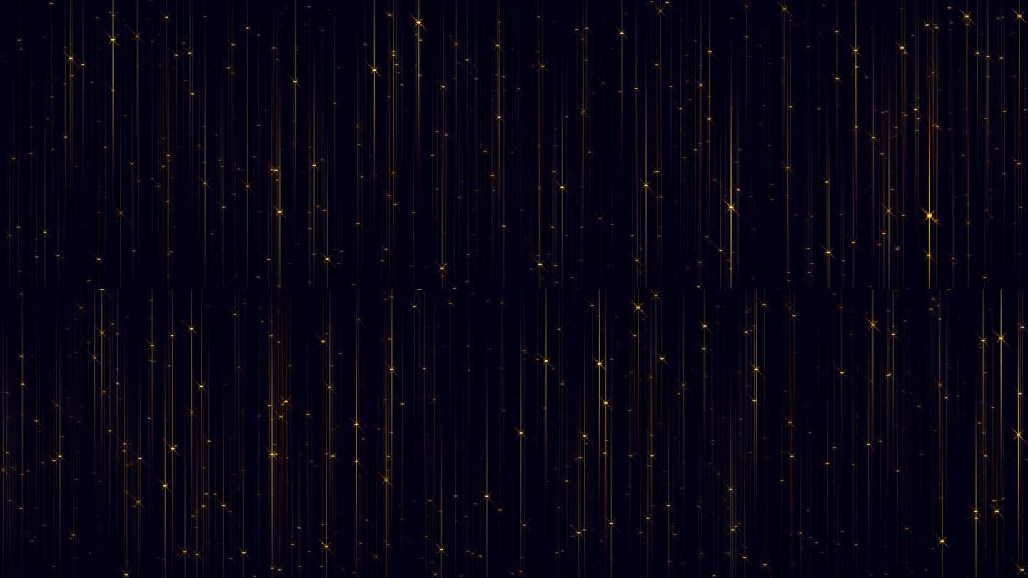 金色的黄色风格窗帘奖背景，庆典和火花抽象数字生成，奖金闪闪发光的粒子框架，闪闪发光的散景，圣诞节，新