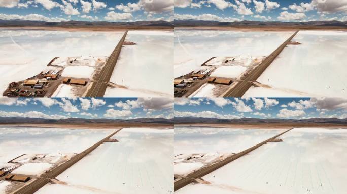 阿根廷胡胡伊省萨利纳斯大盐滩鸟瞰图