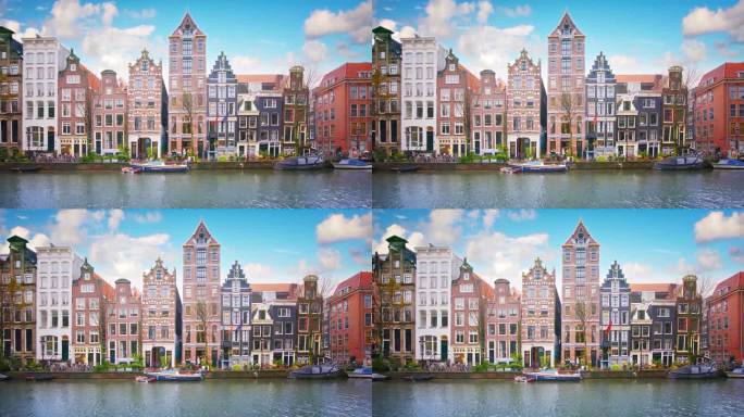 阿姆斯特丹。体系结构。老房子。