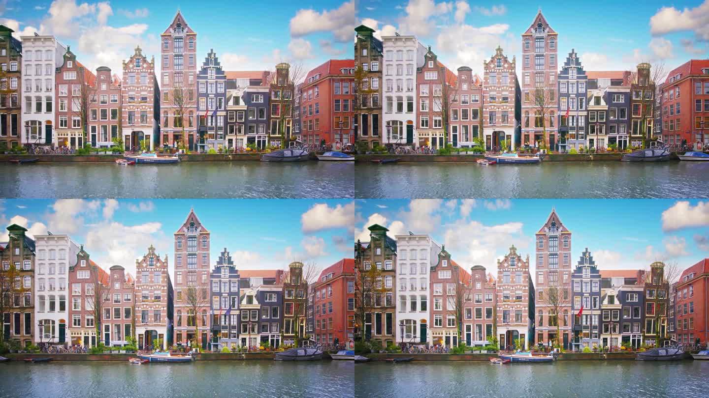 阿姆斯特丹。体系结构。老房子。