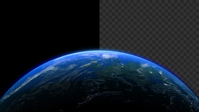 6组Alpha透明通道太空视角真实地球