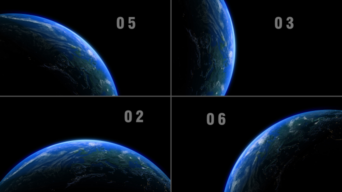 6组Alpha透明通道太空视角真实地球
