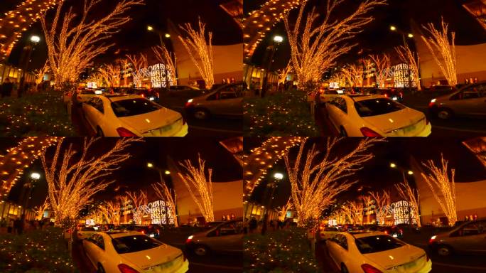 东京表参道的圣诞彩灯