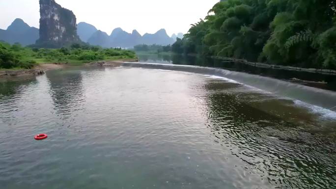 航拍 桂林山水 皮筏板 原创4K高清素材