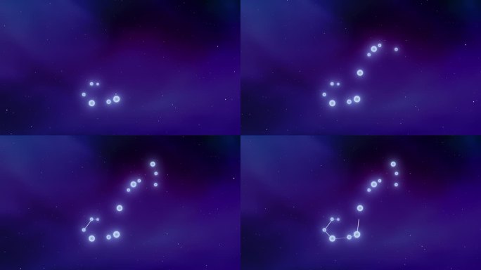 天蝎座与宇宙背景的星座标志