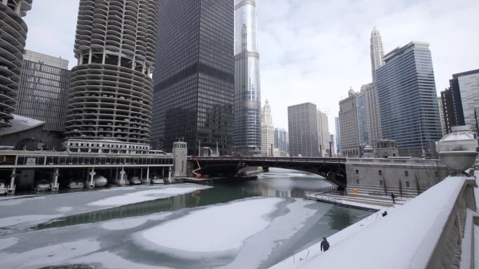 芝加哥，伊利诺斯州的冬天
