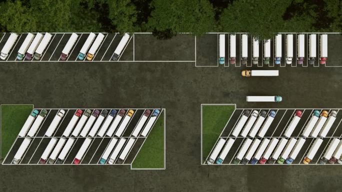 卡车停车场- 4K分辨率