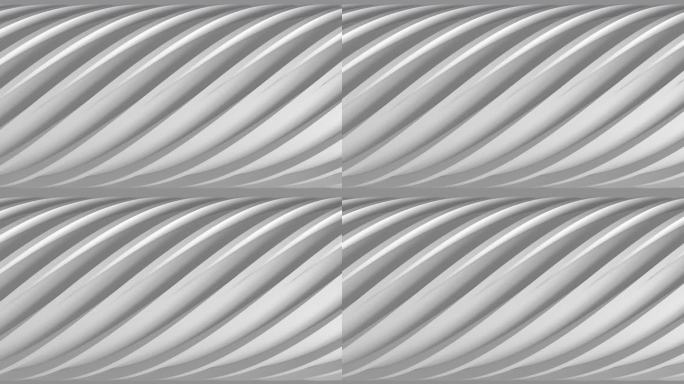 4k循环-抽象几何背景为您的演示文稿。平滑的3D漩涡形状可循环旋转。