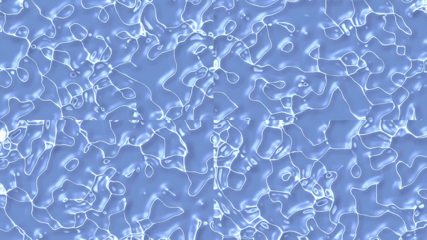 4K抽象的蓝色水或液体绘画纹理