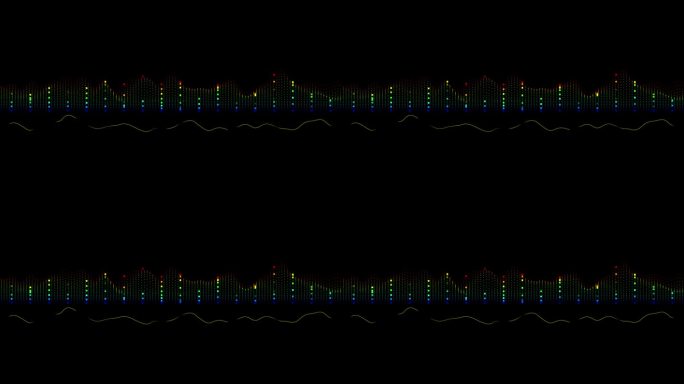 无缝循环未来声波图技术背景，音乐技术背景概念。60 fps 3D渲染