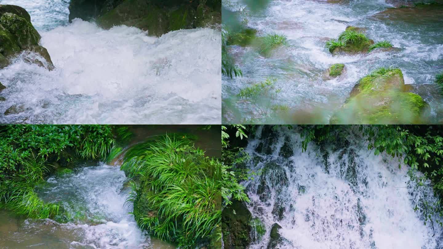 瀑布河流山水溪流 川流不息奔腾流水