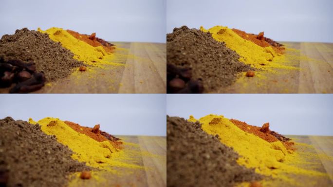 印度的香料微距拍摄胡椒粉