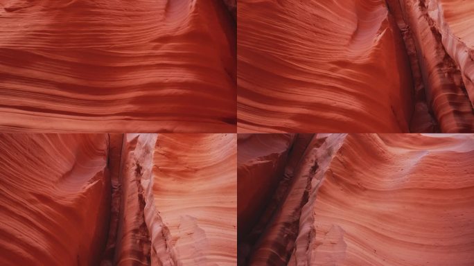 亚利桑那州纳瓦霍族领地羚羊峡谷砂岩地层的低角度景观