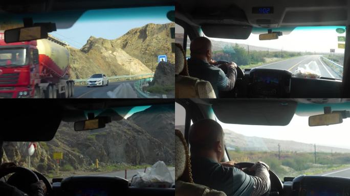 在新疆开车，自驾游