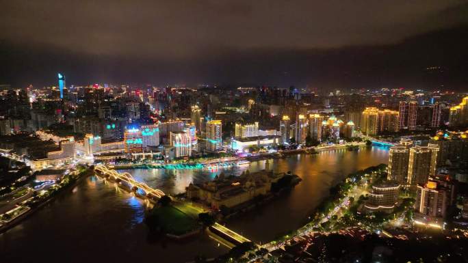 福建福州宣传片市区夜景航拍