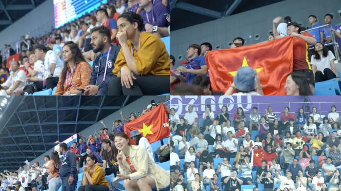 亚运奥运 各国观众 呐喊助威 体育比赛