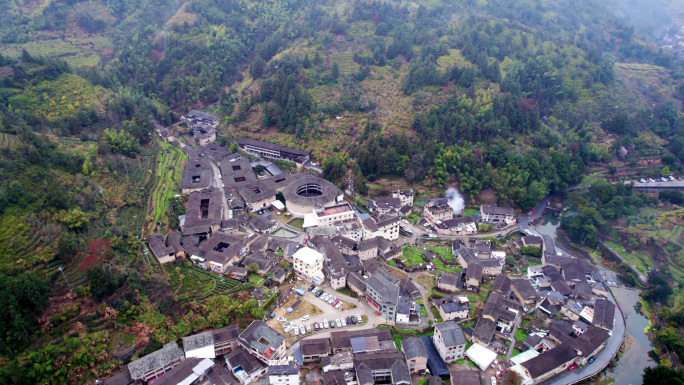 福建客家土楼航拍实拍