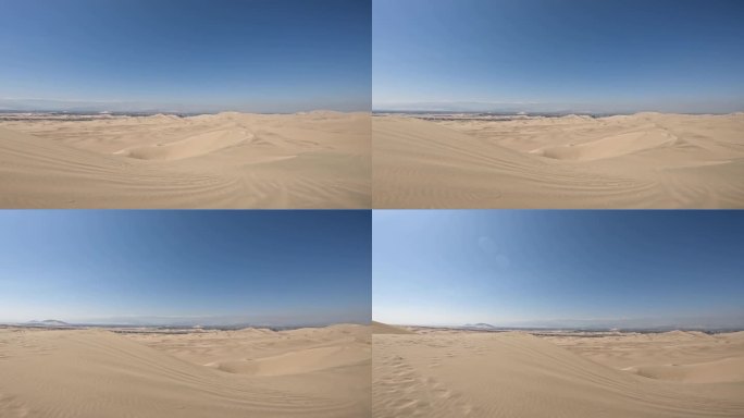 华卡钦沙漠的沙丘4K分辨率缺水罗布泊