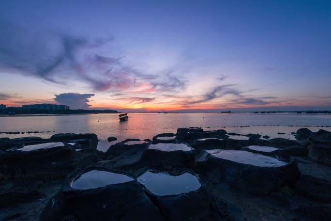 【延时】海南儋州洋浦千年古盐田日出