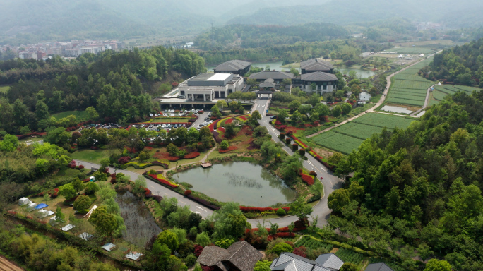 东阳天澜度假酒店童玩中心露营地航拍