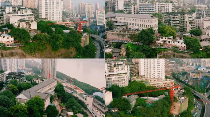 重庆山城巷重庆渝中区航拍重庆景区