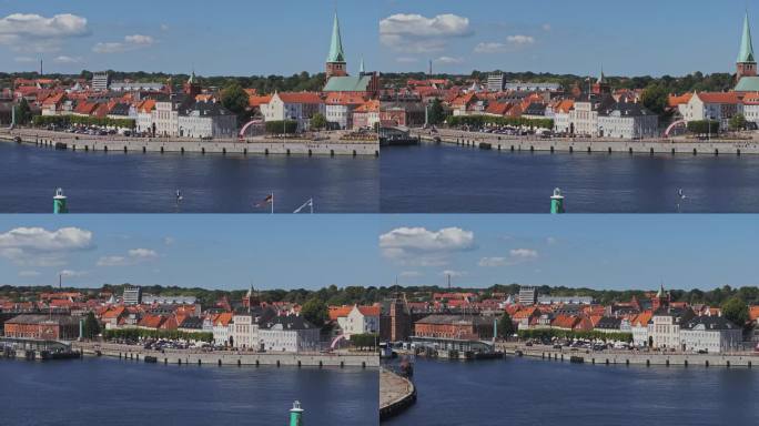 丹麦赫尔辛戈尔古城鸟瞰图。