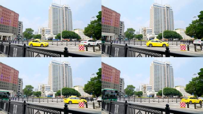 老广州街景 海珠广场 雕塑 广州宾馆