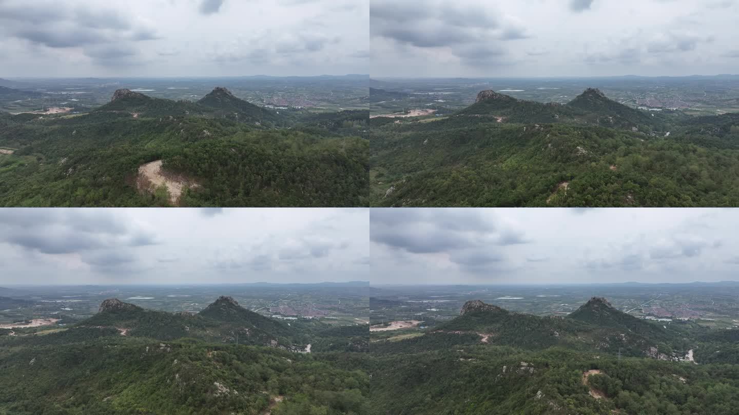 航拍山东文登界石镇圣经山的秋季风景