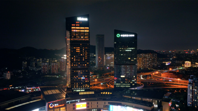 贵和希尔顿酒店夜景-4K