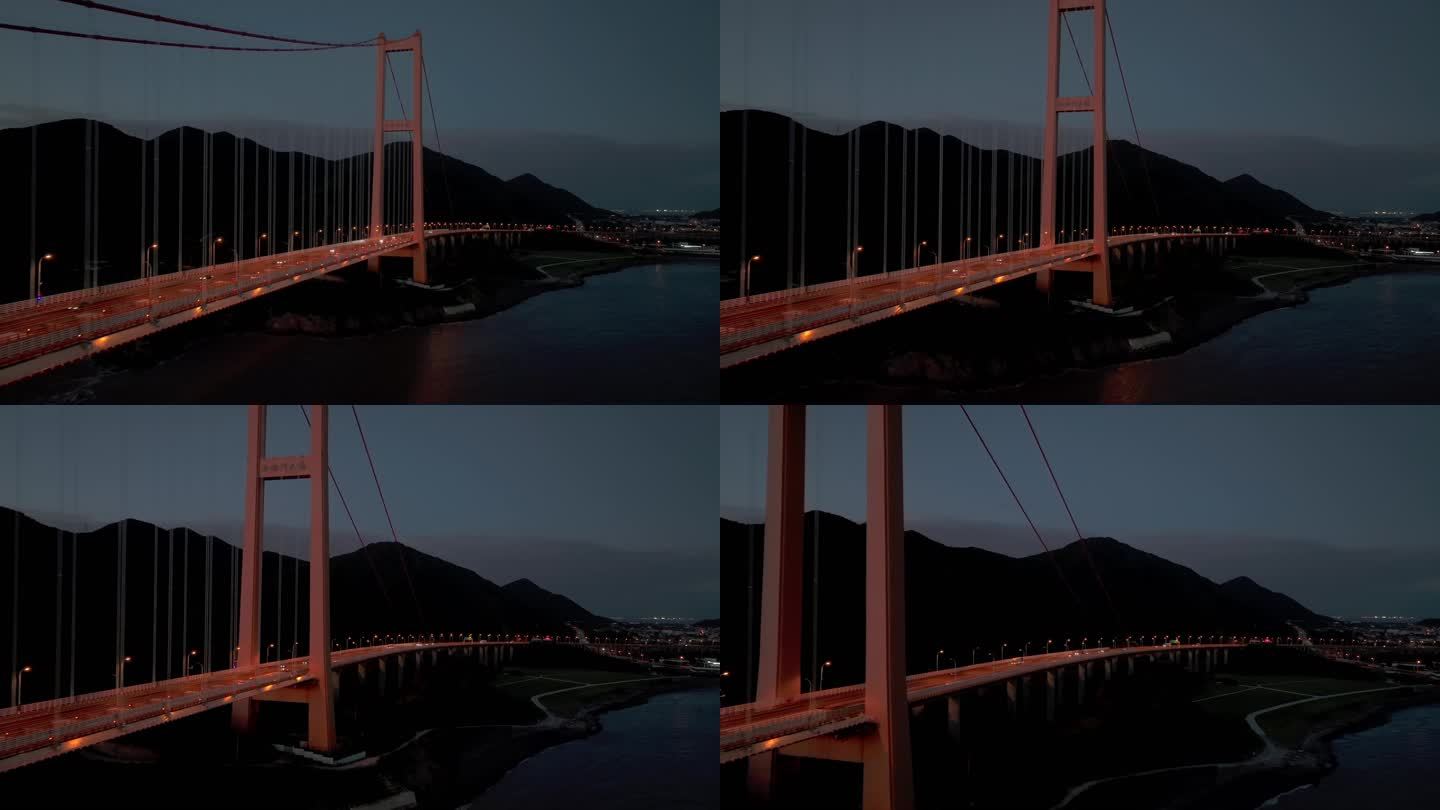 日出时舟山西堠门大桥