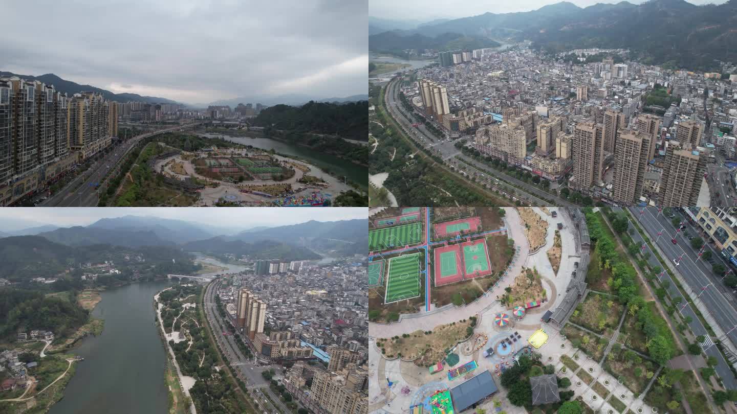 中国第一瘪城榕江村超牛瘪火锅航拍4K