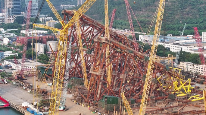 4K-Log-航拍深圳海洋能源装备建造