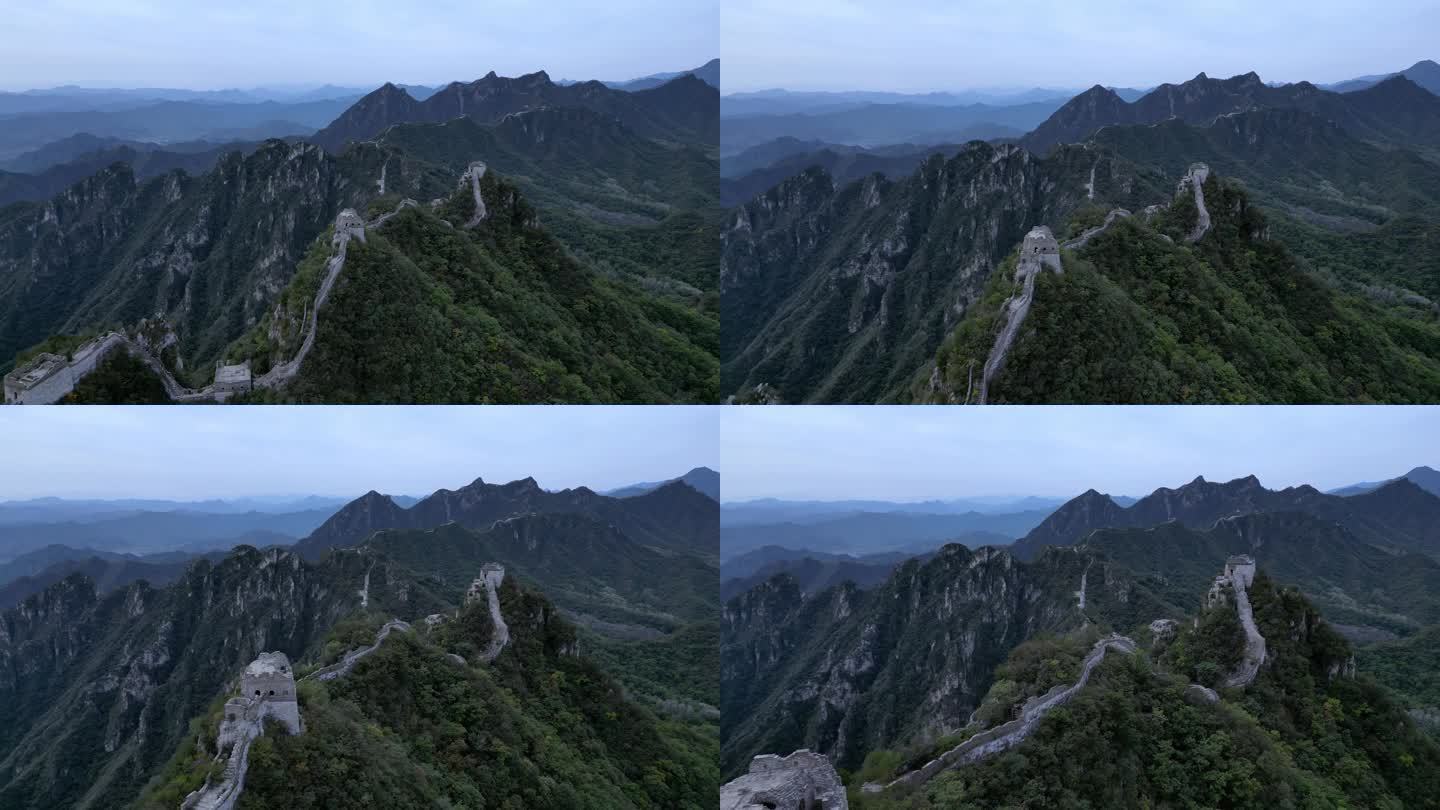 航拍箭扣长城全景