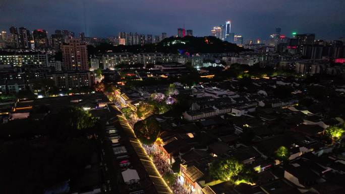 福建福州三坊七巷文化旅游夜景 城市步行街