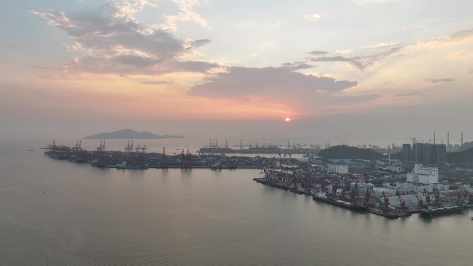 4K-Log-航拍深圳赤湾集装箱码头